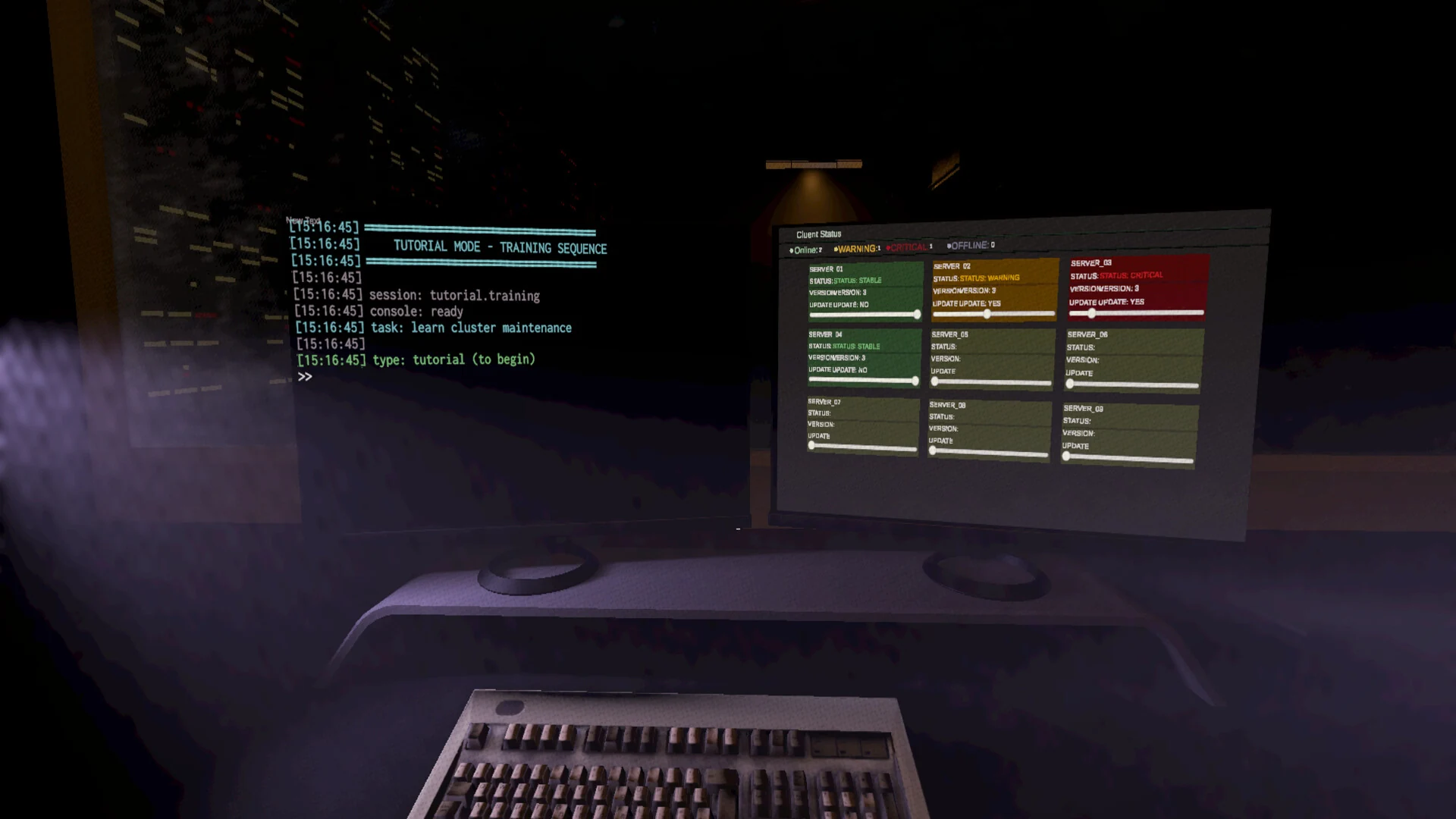 WriteNor gameplay screenshot showing a computer interface